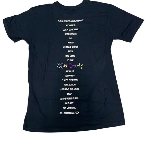 Slim Shady LP Shirt Small Album Cover Graphic Two Sided Eminem Licensed NWOT - Picture 2 of 7